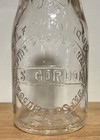 Pine Grove Farm J.S. Gordon Woodfords Maine ME Half Pint Milk Bottle Embossed — photo 1