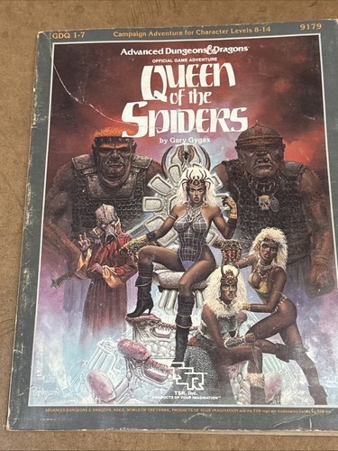 Advanced Dungeons & Dragons AD&D Queen Of The Spiders 9179 TSR 1986 NO MAP BOOK