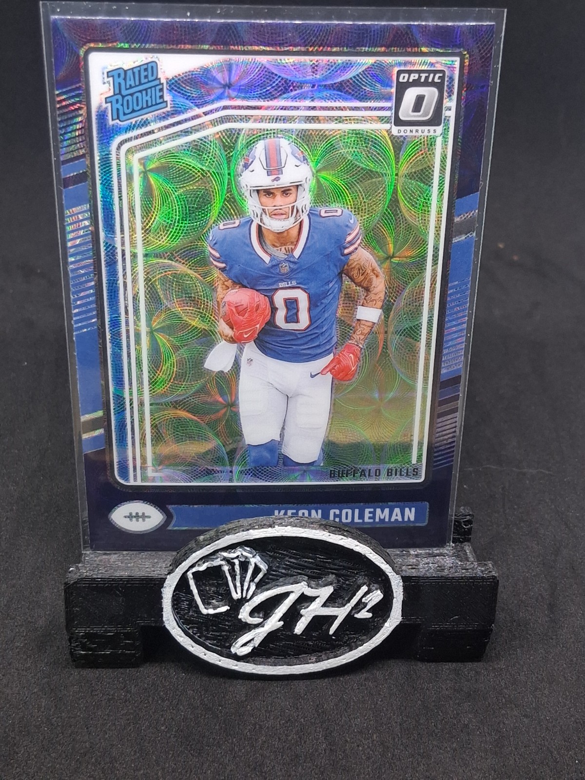 2024 Panini Optic Prizm Blue Scope Rated Rookie Keon Coleman #263 Buffalo Bills