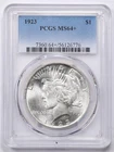 1923 $1 Peace Silver Dollar MS64+ PCGS 56126776