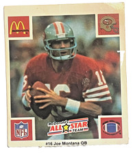 1986 McDonald's Play & Win - All-Star Team Joe Montana No Tab (Pre-Owned)