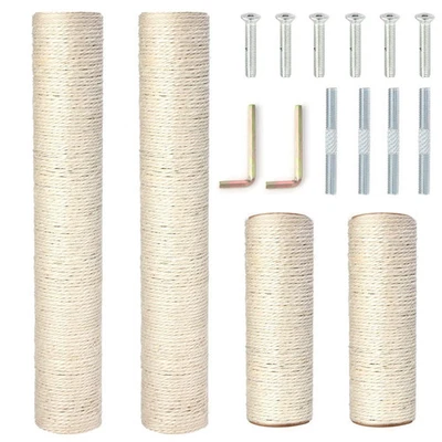 Barelove Cat Scratching Post Replacement, 4 Pieces Cat Scratcher Cat Tree Rep...