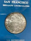 1881-S **ORIGINAL BLUE GSA**Morgan Silver Dollar Blazing White GEM**VERY RARE**