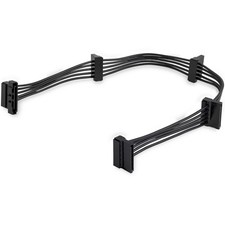 StarTech.com 15.7 in 400 mm SATA Power Splitter Adapter Cable - 1, Black
