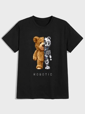 Robotic Cartoon Graphic Tee By Clicks Trends