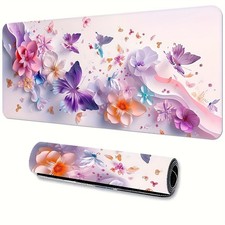 40 90cm Large 3D Butterfly Design Gaming Mouse Pad - Extra Long Thick Non-Slip R