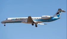 Embraer ERJ-145 ERJ145LR Air Botswana Mahogany Desktop Wood Model Large 1/72