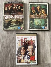 DVDs Adventure/Comedy Lot of 3 Pirates of The Caribbean 2&3 and Hook Pal Reg 2