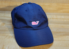 Vineyard Vines Women's Navy Blue White Pink Embroidered Whale Logo Baseball Hat