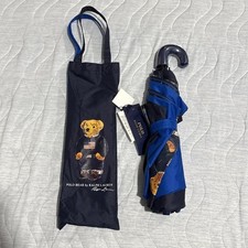 Ralph Lauren Polo Bear Folding Umbrella, Rain or Shine, Parasol