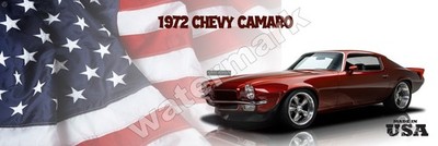 1972 Chevy Camaro     Metal Sign 6'' x 18'' or 8'' x 24''