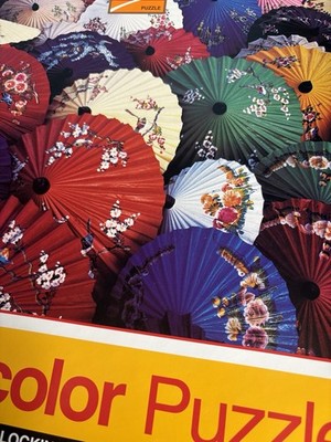 1000 Piece Kodacolor Jigsaw Puzzle Pretty Parasols Umbrella Puzzle