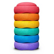 Stapelstein&reg; Rainbow Classic 6er Set Stapelsteine Motorik Balance Original Neu