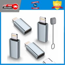 4 Pack MFi Certified USB C to Lightning Adapter Fast Charging Data Sync iPhone