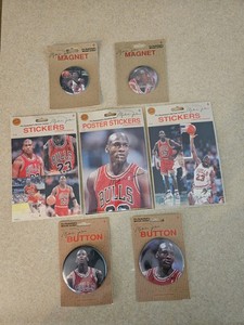 Vintage Jump Inc.  Michael Jordan Poster Stickers, Stickers, Buttons, Magnets