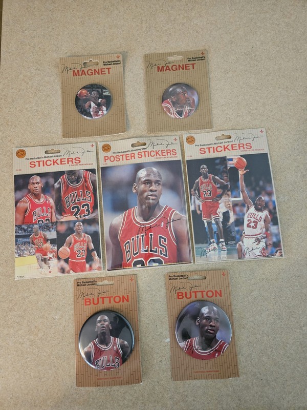 Vintage Jump Inc.  Michael Jordan Poster Stickers, Stickers, Buttons, Magnets