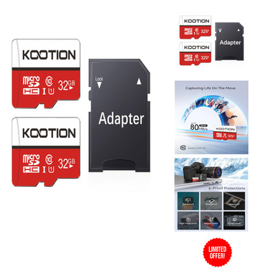 KOOTION microSDHC 32 GB Speicherkarte UHS-I Class 10 2er Pack