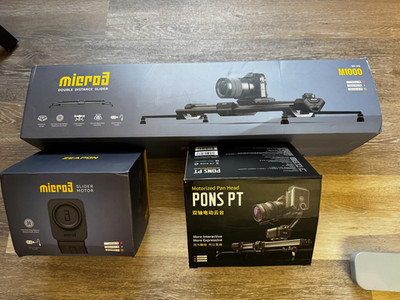 ZEAPON Micro 3 E1000 Motorized Double Distance Camera Slider, PONS PT+ Battery