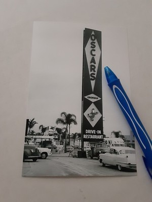 OSCAR'S  DRIVE-IN COFFEE SHOP RESTAURANT, 1950s, GLOSSY B&W, 4X6 PHOTO