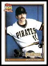Don Slaught 1991 Topps #221 Pirates MLB READ FREE SHIPPING AutographDen