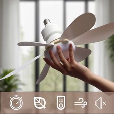 Socket Fan Light Ceiling Fans With Lights And Remote Dimmable L