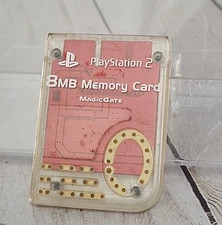 Nyko PS2 8MB Memory Card Clear And Red works