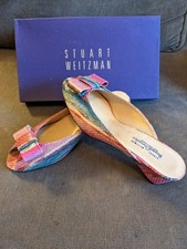 Stuart Weitzman Candy Mules Heels Snakeskin Size 7
