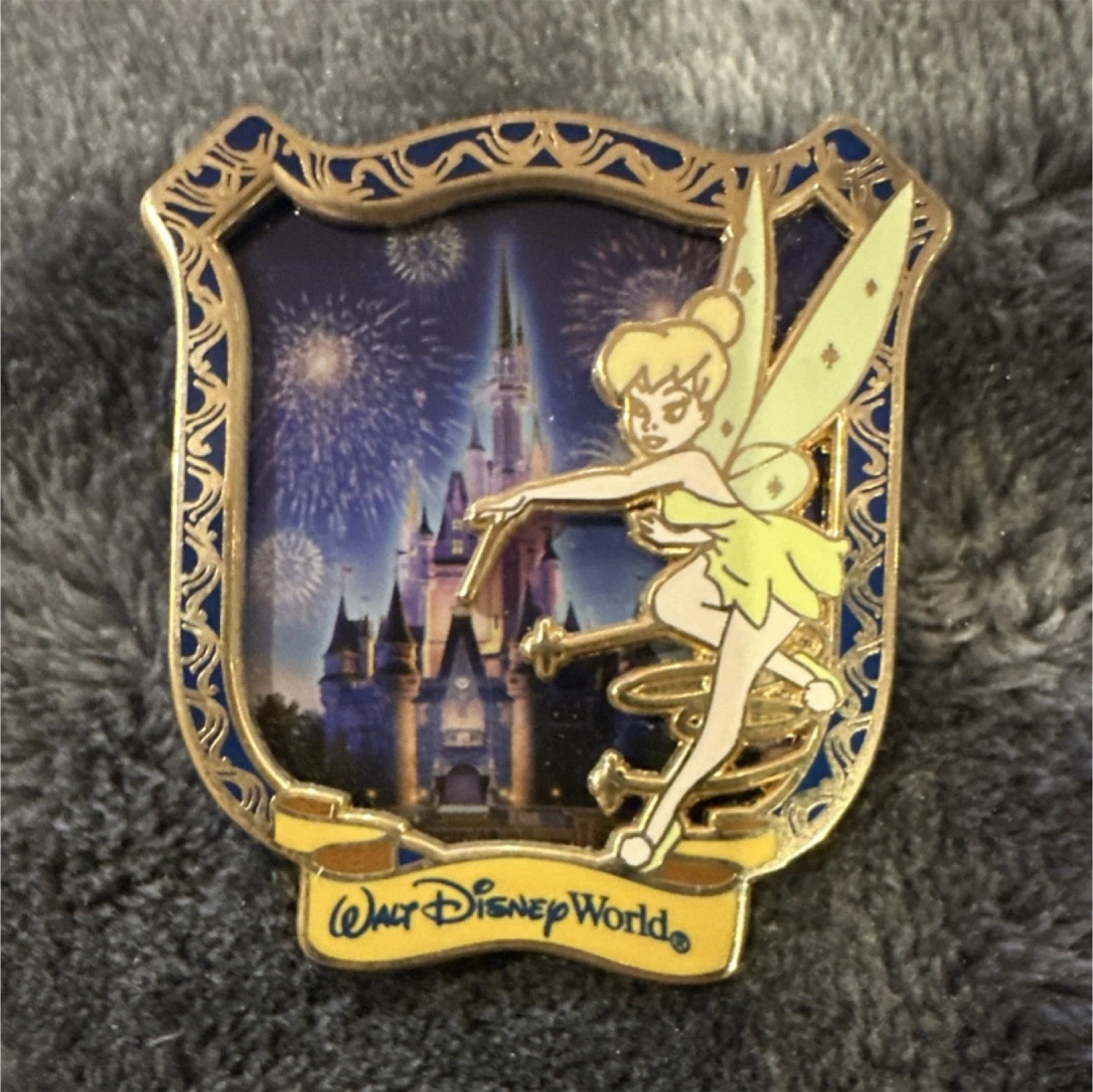 Disney Tinker Bell Walt Disney World Castle Fireworks Single Pin