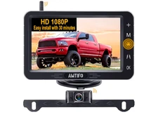 AMTIFO 5" Touch Wireless Backup Camera Systm 1080P HD Split Screen Waterproof A6