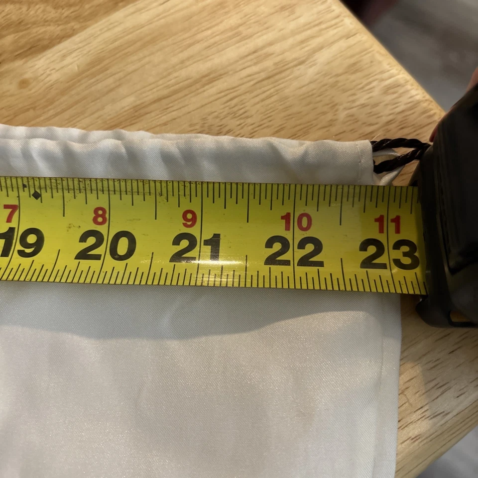 Bolso antipolvo COACH con cordón 23 X 19 grande seda marfil marrón logotipo Foto 3 de 4