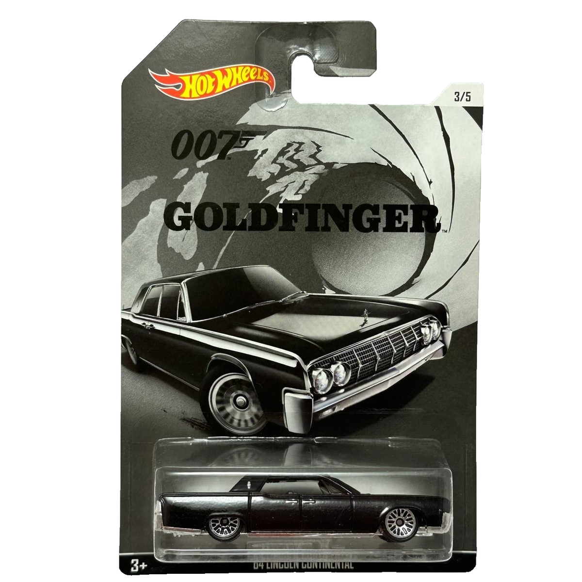 64 Lincoln Continental Black Hot Wheels 007 Goldfinger James Bond