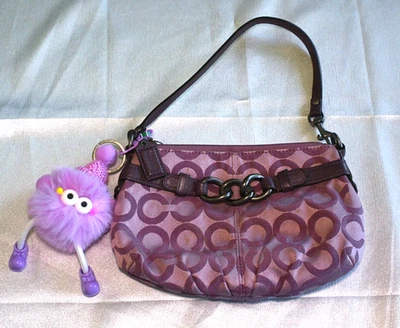 Coach Purple Signature Handbag for sale | eBay