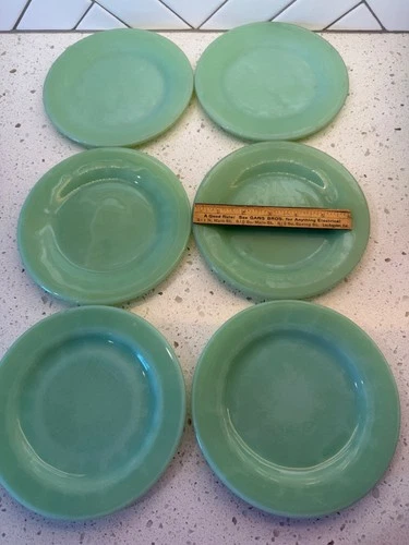 fireking jadite salad plate, about 7", restaurant ware?