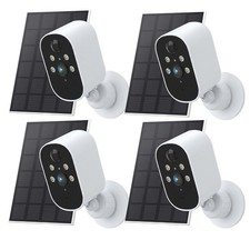 4Pcs Solar BatterCamera Outdoor Wireless WiFi Security Camera System Solar CCTV