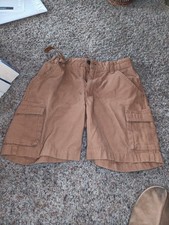 Carhartt Boys Shorts Size 12 Cargo Canvas Brown Youth Workwear Adjustable Waist