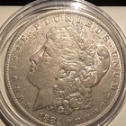 New Listing1884 $1 Morgan Silver Dollar E Pluribus Unum Circulated Uncertified 0.9 Fine