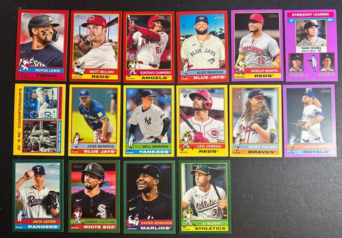 2025 Topps Heritage Color Parallel Lot- Red, Green, Purple, Yellow | eBay