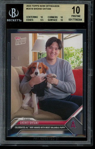 2023 Topps Now Offseason #OS19 Shohei Ohtani BGS 10 Pristine 17706304 Card