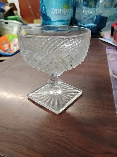 Anchor Hocking Miss America Clear Depression Glass - Footed Sherbet Bowl