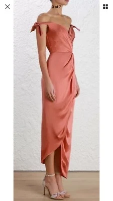 Zimmermann Winsome Drape Cocktail Dress Midi Dresses Skirts