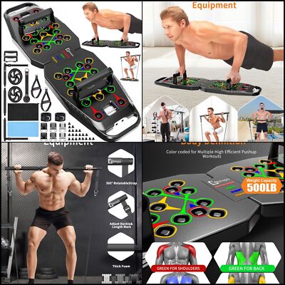 tabla de flexiones barra pilates con 20 accesorios fitnes para hombres y mujeres