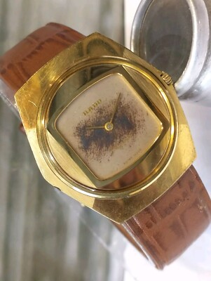 WINDING 17 JEWELS TEXTURED DIAL SWISS MEN'S FULL WORKING VINTAGE WATCH