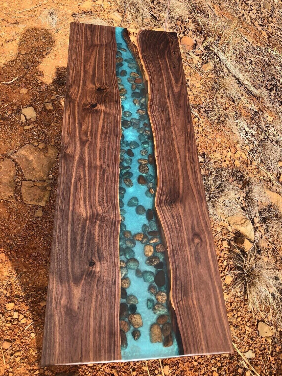 48x24 Epoxy Resin Coffee Table with Stunning Art for Modern Home Decor