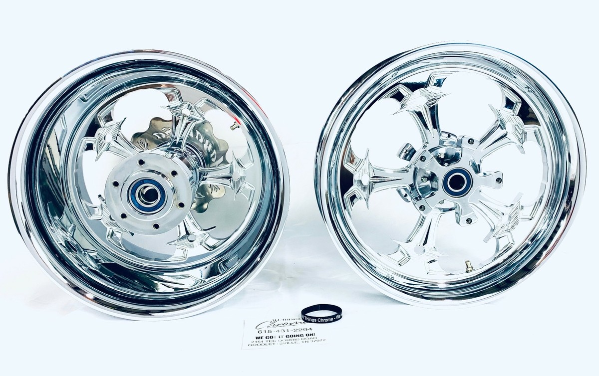 GSXR STOCK SIZE CHROME STREET FIGHTER WHEELS 2001-2005 SUZUKI GSXR