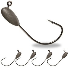 Reaction Tackle Tungsten Tube Jig Heads- 5-Pack- for Bass Tube Fishing