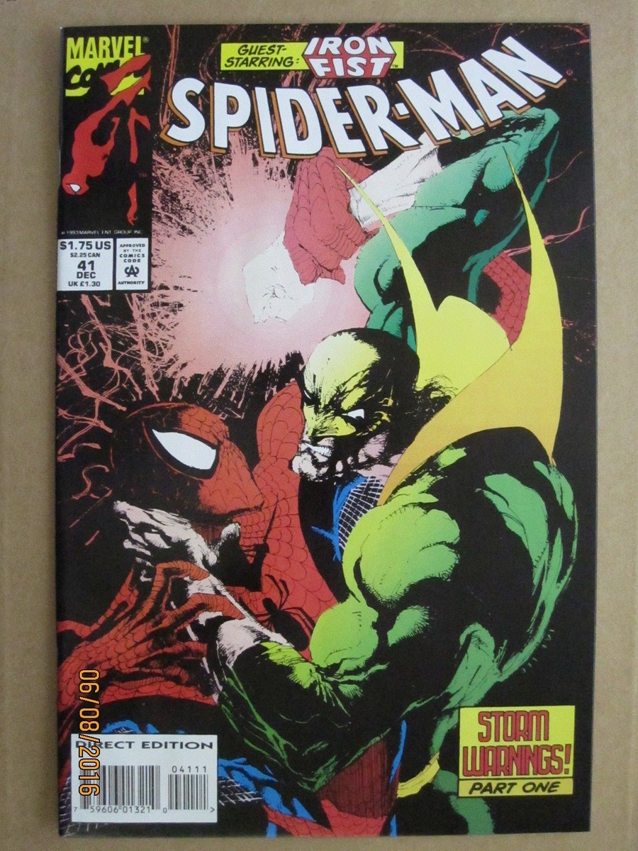 1993 MARVEL COMICS SPIDER-MAN #41 IRON FIST APPEARANCE JAE LEE