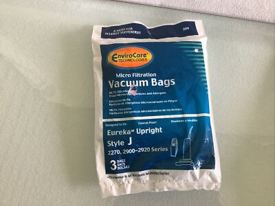 EnviroCare Replacement Micro Filtration Vacuum Bags for Eureka Style J Uprights