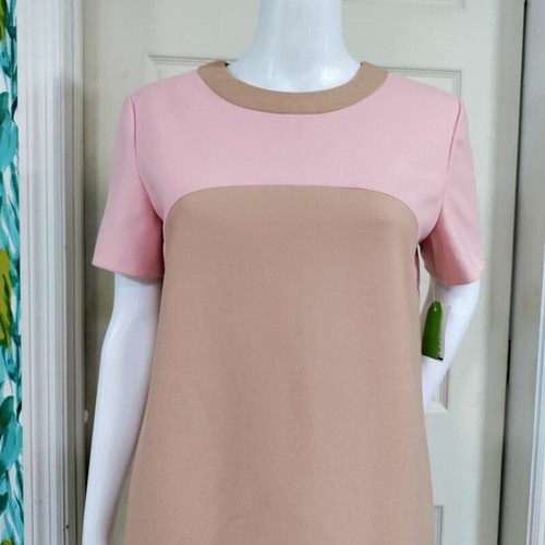 NWT PAULE KA PARIS Pink/Gray/Caramell Block Short Sleeves Virgin Wool 8 - Picture 5 of 17