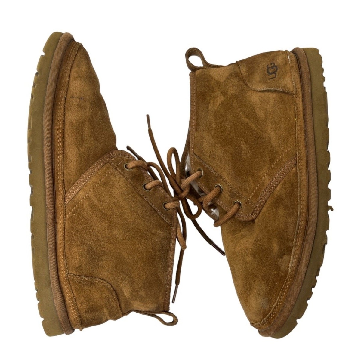 Ugg Neumel boots mens 8 brown suede lace up shoes womens 9 
