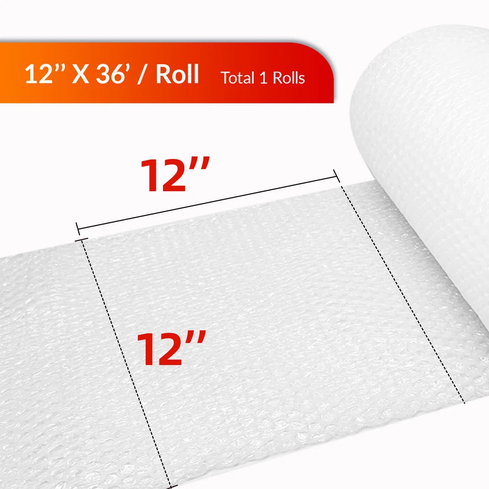3/16" Bubble Cushioning Roll Perforated Every 12" With Fragile Stickers US STOCK - Image 3 of 4